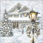 Șervețel - Christmas House - 33x33 cm