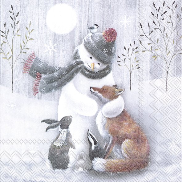 Șervețel - Frosty Hug - 33x33 cm 1 Șervețel - Frosty Hug - 33x33 cm