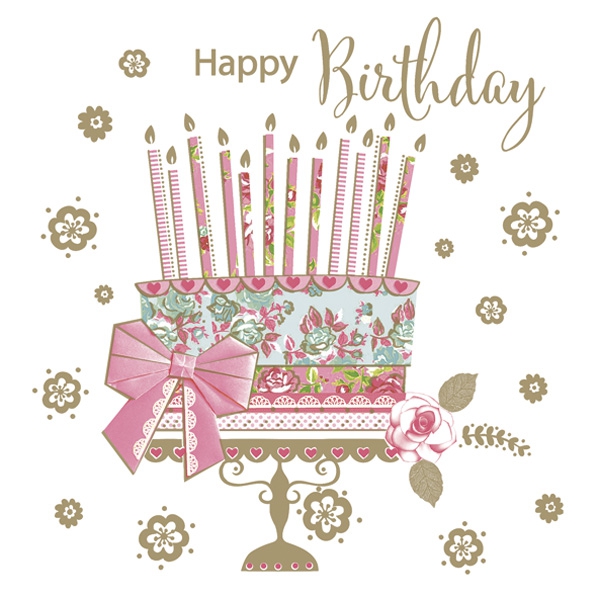 Șervețel - Happy Bday Cake - 33x33 cm 1 Șervețel - Happy Bday Cake - 33x33 cm