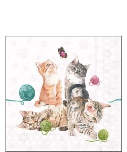 Șervețel - Playing Kitten - 25x25 cm