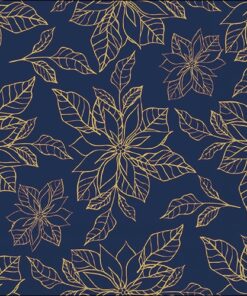 Șervețel - Poinsettia Outline blue - 33x33 cm