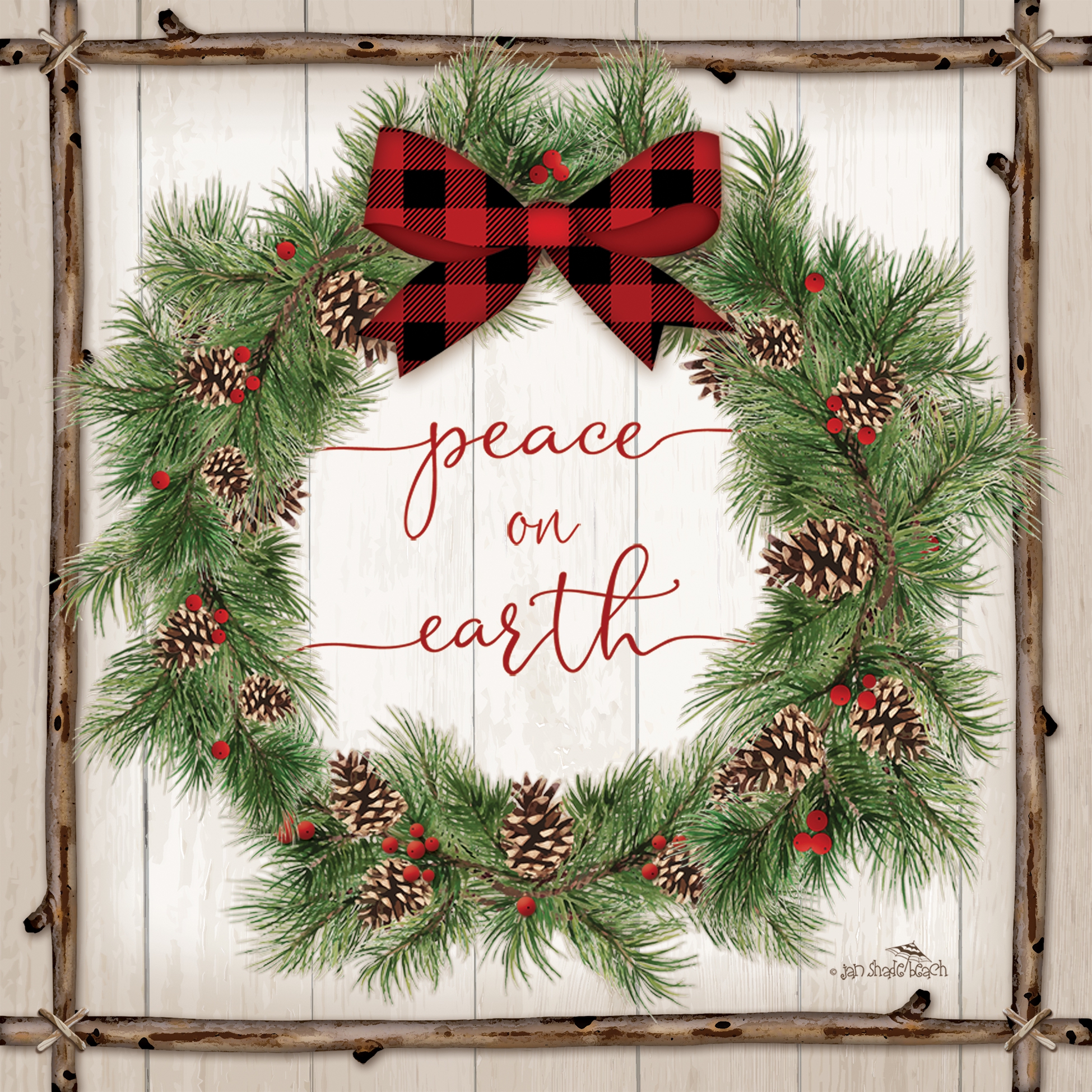 Șervețel - Rustic Wreath - 33x33 cm 1 Șervețel - Rustic Wreath - 33x33 cm