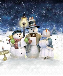 Șervețel - Singing snowmen - 33x33 cm