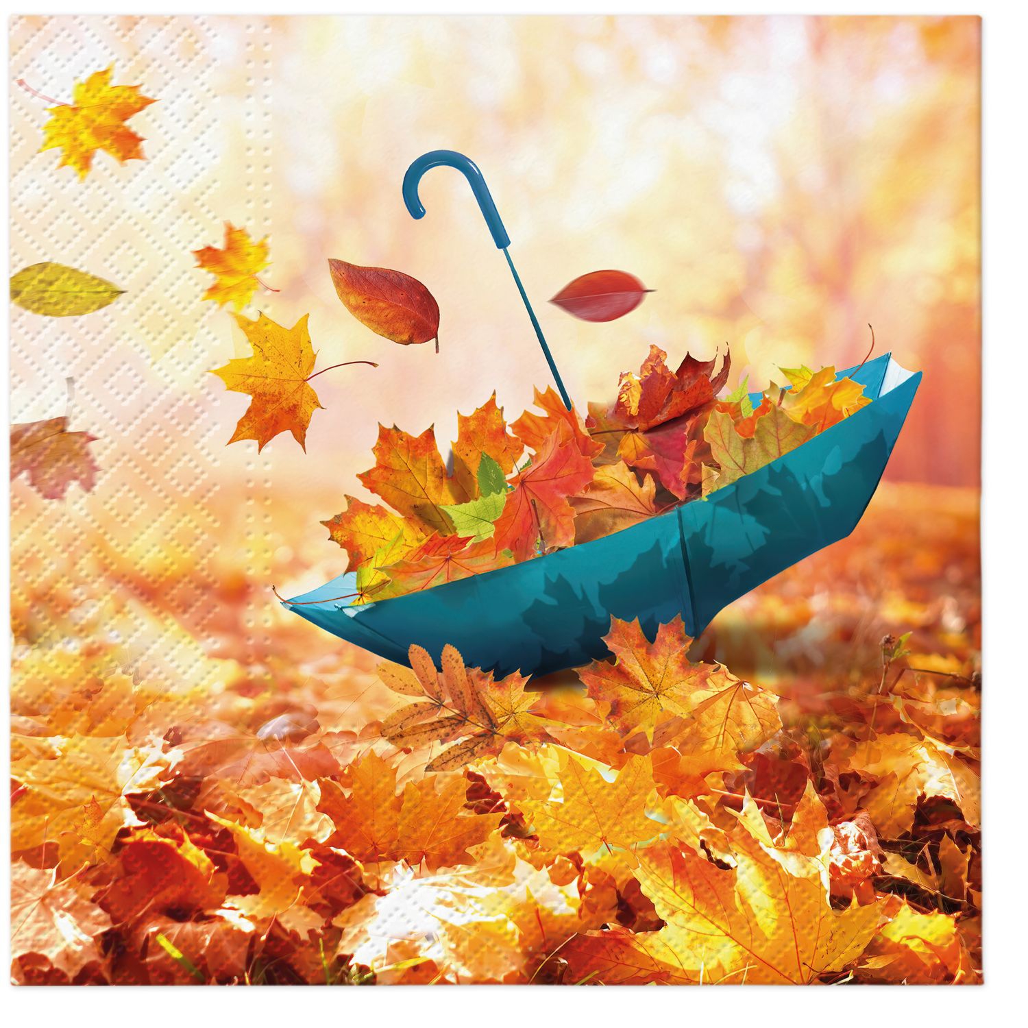 Șervețel - Umbrella leaves - 33x33 cm 1 Șervețel - Umbrella leaves - 33x33 cm