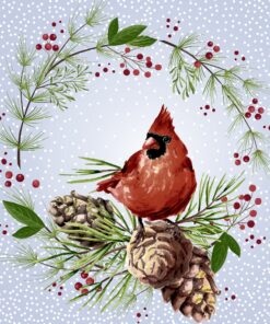 Șervețel - Winter Cardinal - 25x25 cm