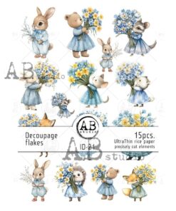 Decoupage flakes - Flowers for You - 15 buc.