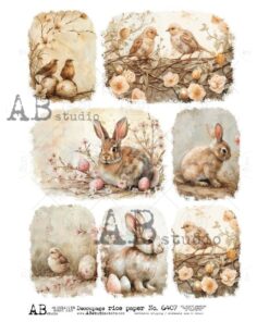 Hârtie de orez - Easter - A4
