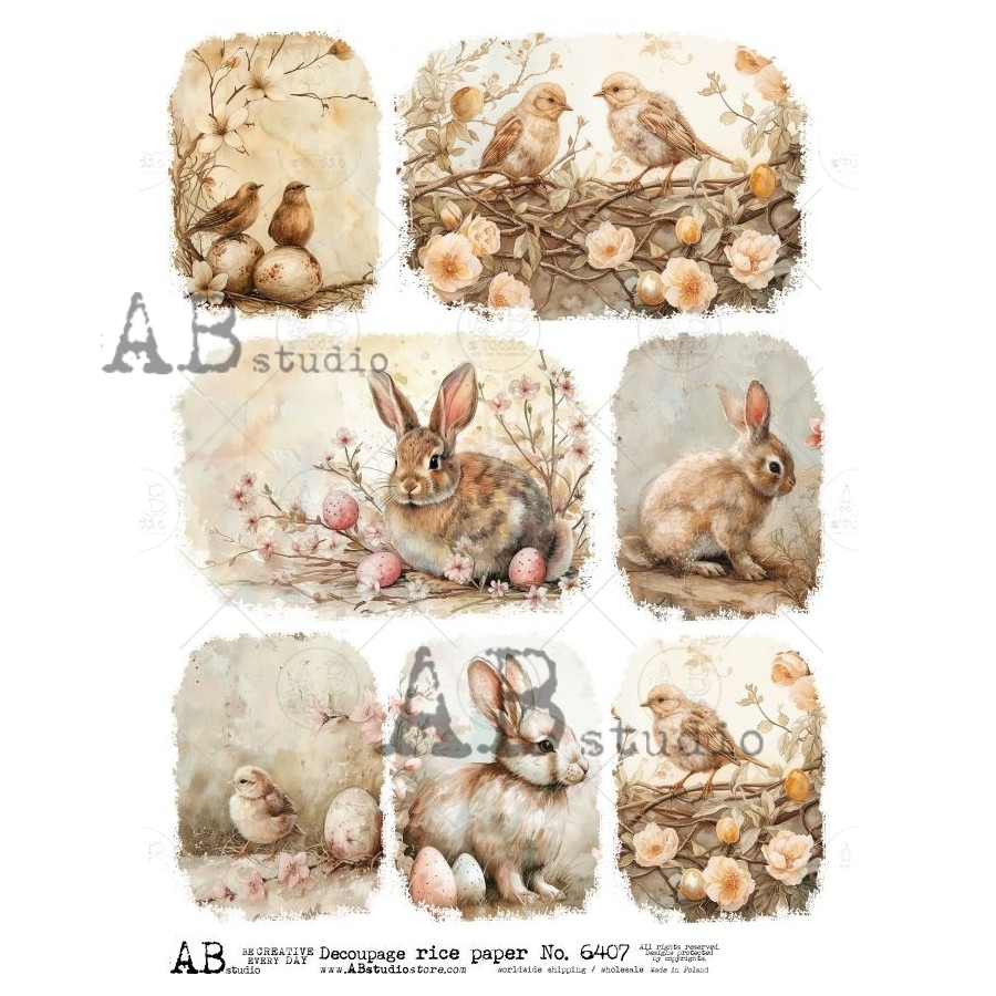 Hârtie de orez - Easter - A4 1 Hârtie de orez - Easter - A4