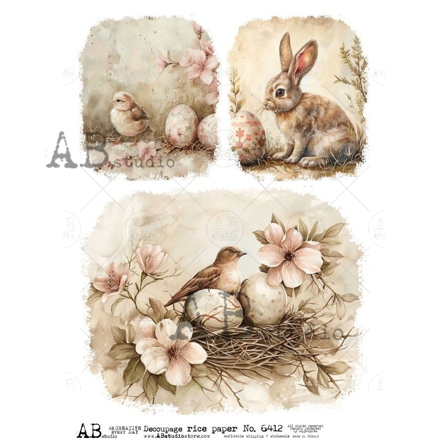 Hârtie de orez - Easter Scenes 2 - A4 1 Hârtie de orez - Easter Scenes 2 - A4