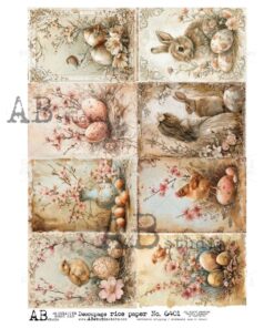 Hârtie de orez - Easter Scenes - A4