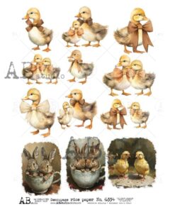 Hârtie de orez - Festive Duckling - A4