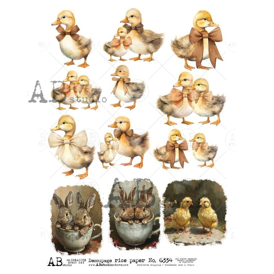 Hârtie de orez - Festive Duckling - A4 1 Hârtie de orez - Festive Duckling - A4