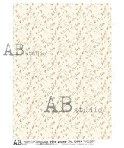 Hârtie de orez - Floral Wallpaper - A4