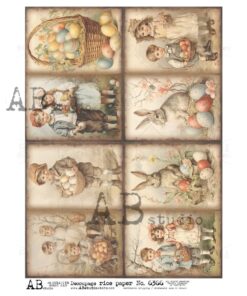 Hârtie de orez - Happy Easter - A4