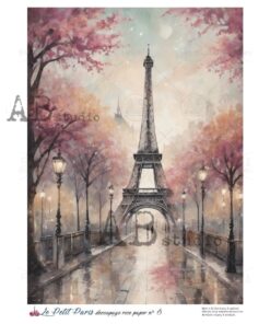 Hârtie de orez - Le Tour Eiffel - A4