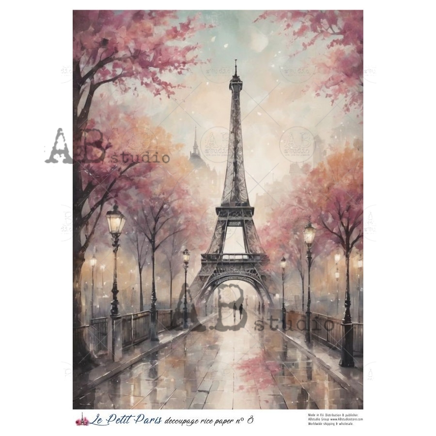 Hârtie de orez - Le Tour Eiffel - A4 1 Hârtie de orez - Le Tour Eiffel - A4