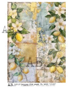 Hârtie de orez - Lemon Branch - A4