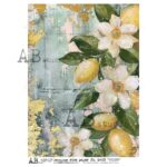 Hârtie de orez - Lemon Flowers - A4