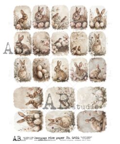 Hârtie de orez - Mini Easter Scenes 2 - A4