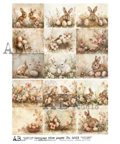 Hârtie de orez - Mini Easter Scenes - A4