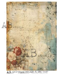 Hârtie de orez - Scrittura Vintage - A4