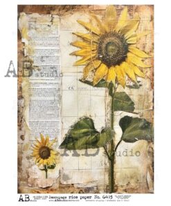 Hârtie de orez - Sunflower - A4
