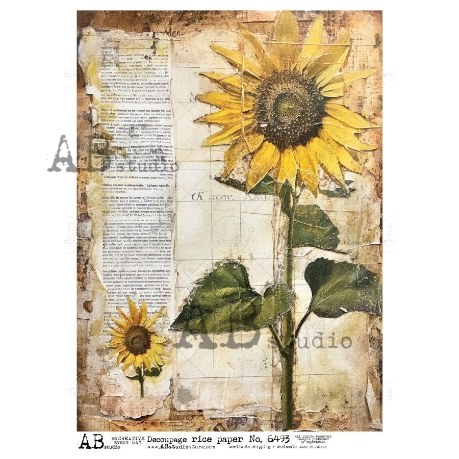 Hârtie de orez - Sunflower - A4 1 Hârtie de orez - Sunflower - A4