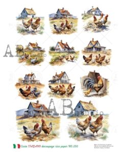 Hârtie de orez - The Chickens - A4