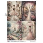 Hârtie de orez - The Girl in Paris 2 - A4