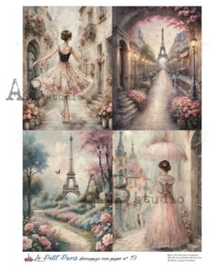 Hârtie de orez - The Girl in Paris 2 - A4