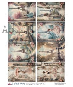 Hârtie de orez - The Girl in Paris - A4