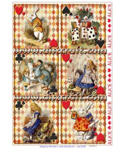 Hârtie de orez - Alice in Wonderland - A4