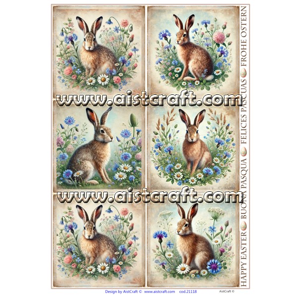 Hârtie de orez - Easter Bunny - A4 1 Hârtie de orez - Easter Bunny - A4