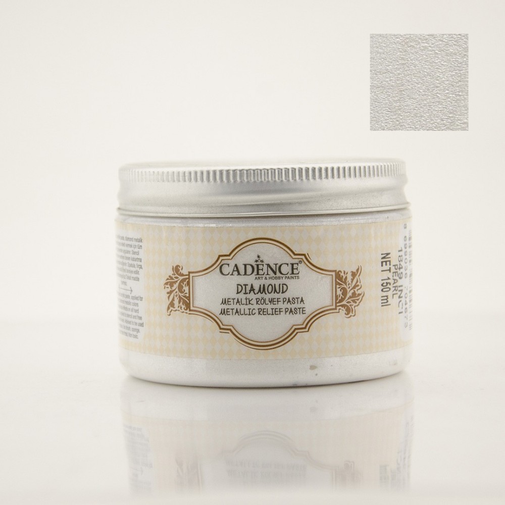 Pastă relief diamond metalic - Pearl - Cadence - 150 ml 2 Pastă relief diamond metalic - Pearl - Cadence - 150 ml - imagine 2