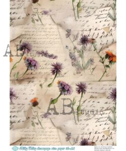 Hârtie de orez - Herbal Wallpaper - A4