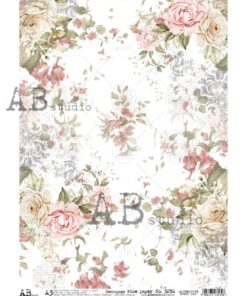 Hârtie de orez – Flowers Wallpaper – A3