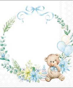 Șervețel - Baby Teddy Bear blue - 33x33 cm