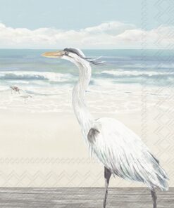 Șervețel - Egret on the Beach - 25x25 cm