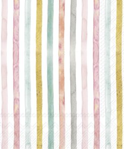 Șervețel - Flamingo Fever Stripe - 33x33 cm