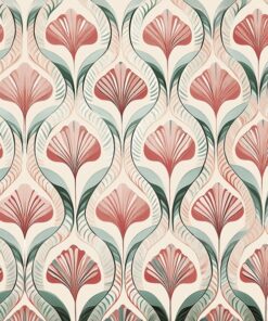 Șervețel - Flora Coral Leaves Pattern - 33x33 cm