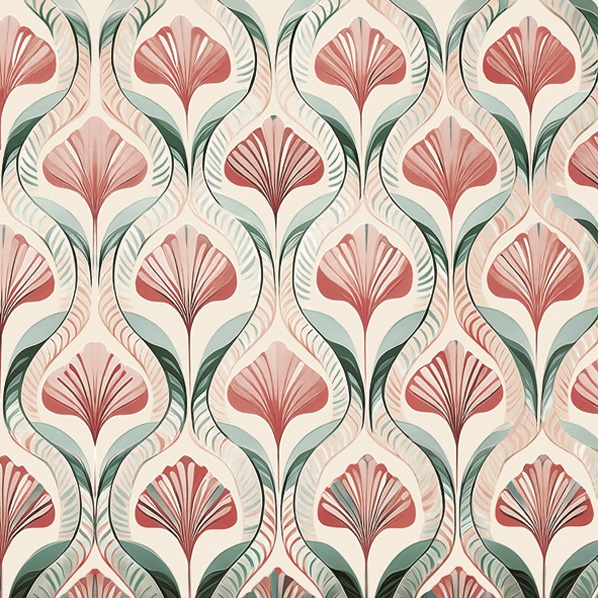 Șervețel - Flora Coral Leaves Pattern - 33x33 cm 1 Șervețel - Flora Coral Leaves Pattern - 33x33 cm