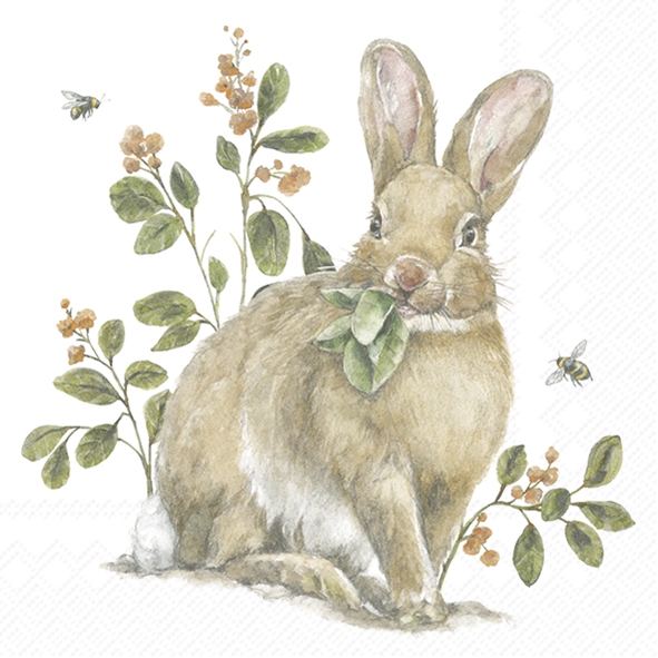 Șervețel - Garden Bunny - 33x33 cm 1 Șervețel - Garden Bunny - 33x33 cm