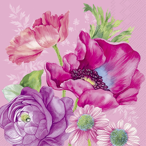 Șervețel - Joleen pink - 33x33 cm 1 Șervețel - Joleen pink - 33x33 cm