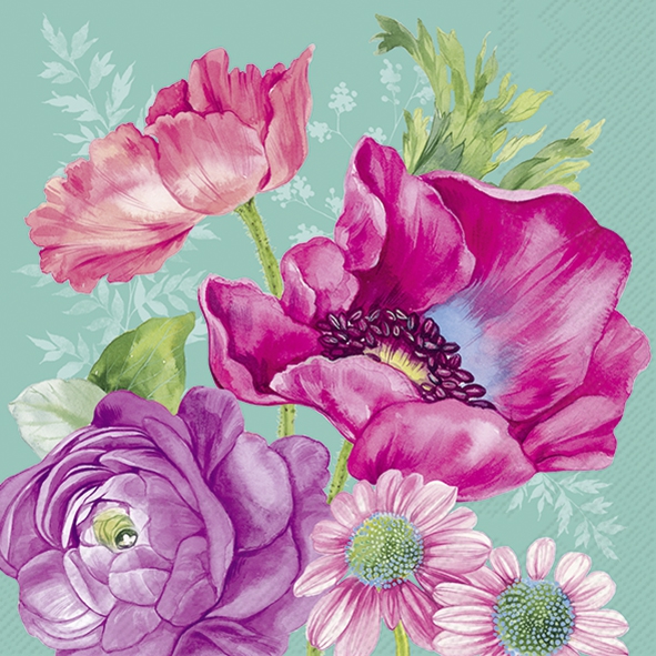 Șervețel - Joleen turquoise - 33x33 cm 1 Șervețel - Joleen turquoise - 33x33 cm