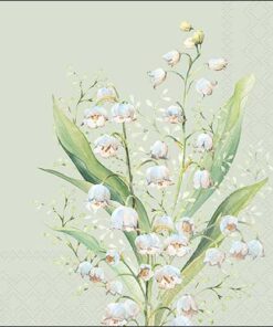 Șervețel - Lily of the Valley green - 33x33 cm