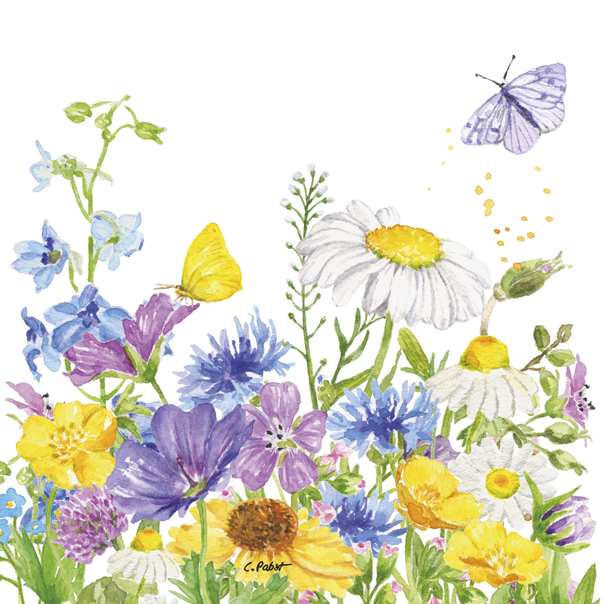 Șervețel - Summer Flowers - 33x33 cm 1 Șervețel - Summer Flowers - 33x33 cm