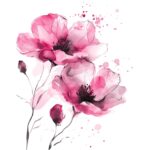 Șervețel – Fiori Delicati pink – 33×33 cm
