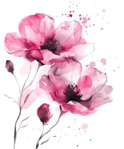Șervețel – Fiori Delicati pink – 33×33 cm