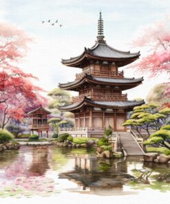Șervețel – Jardin Japonais – 33×33 cm