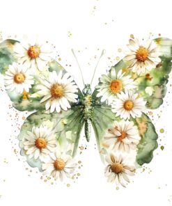 Șervețel – Papillon & Marguerites – 33×33 cm
